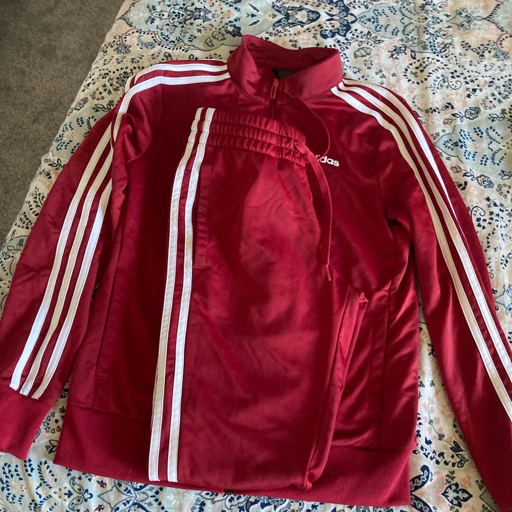 Adidas Women's Vibrant Red Track Pants